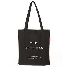 Baghashtag the Tote Bag Baskılı Siyah Bez Kadın Günlük Çanta