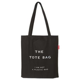 Baghashtag the Tote Bag Baskılı Siyah Bez Kadın Günlük Çanta