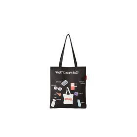 Baghashtag What is in My Bag Baskılı Bez Kadın Günlük Çanta