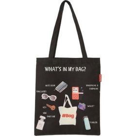 Baghashtag What is in My Bag Baskılı Bez Kadın Günlük Çanta