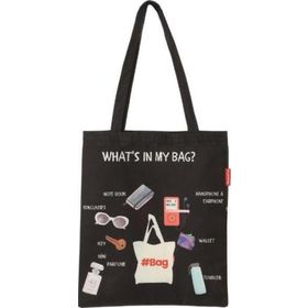 Baghashtag What is in My Bag Baskılı Bez Kadın Günlük Çanta