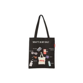 Baghashtag What is in My Bag Baskılı Bez Kadın Günlük Çanta