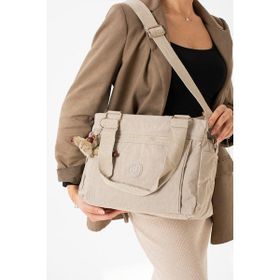 Baginn Klinkır Bej Kadın Omuz Çantası
