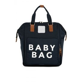 Bagmori Baby Bag Baskılı Lacivert Cepli Anne Bebek Bakım Sırt Çantası