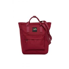 Bagmori Bordo Fermuarlı Kolon Askılı Sırt Çantası