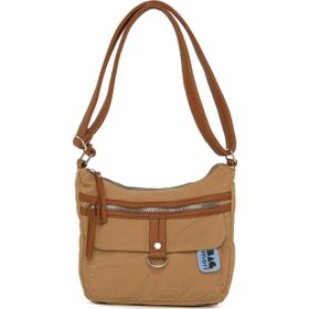 Bagmori Camel Deri Garnili Mini Salaş Çanta
