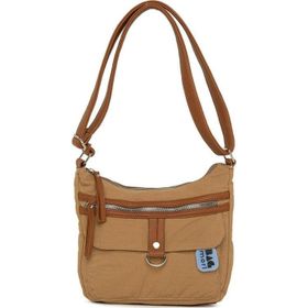 Bagmori Camel Deri Garnili Mini Salaş Çanta
