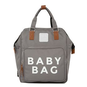 Bagmori Gri Baby Bag Baskılı Bebek Bakım Çantası