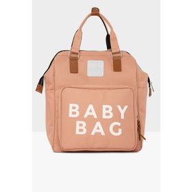 Bagmori M000005163 Pudra Baby Bag Baskılı Cepli Anne Bebek Bakım Sırt Çantası