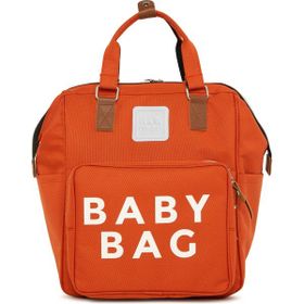 Bagmori M000007129 Kiremit Baby Bag Baskılı Cepli Anne Bebek Bakım Sırt Çantası