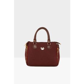 Bagmori M000007678 Bordo Dik Çift Fermuarlı Kadın Nubuk Çanta