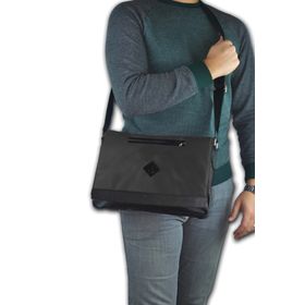 Bagorama FOUR Siyah 13 inç Postacı Tablet Çapraz Askılı Unisex Omuz Çantası