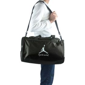 Bagorama Kumaş 46 cm Siyah Seyahat Spor Fitness Omuz Çantası