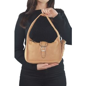 Bagorama POLA Krem Baget Kadın Kol ve Omuz Çantası