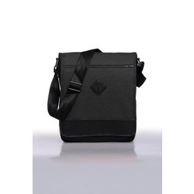 Bagorama Siyah 11 inç Dikey Postacı Çapraz Askılı Unisex Omuz Çantası