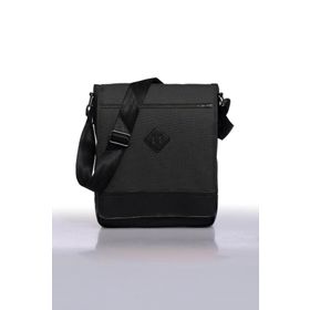Bagorama Siyah 11 inç Dikey Postacı Çapraz Askılı Unisex Omuz Çantası