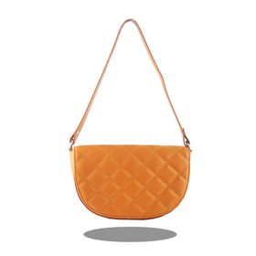 Bagorama Suni Deri Kapitone Baget Taba Kadın Omuz Çantası