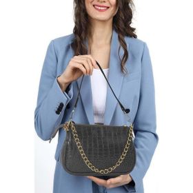 Bagorama Zincirli Kroko Desen Kadın Kol ve Omuz Çantası
