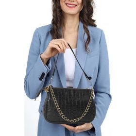 Bagorama Zincirli Kroko Desen Kadın Kol ve Omuz Çantası