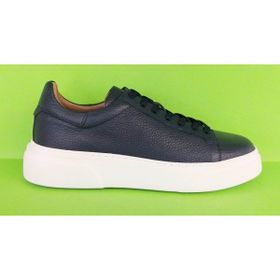 Bags Shoes 2501 Lacivert Footcap Erkek Deri Yüksek Taban Premium Sneaker Ayakkabı