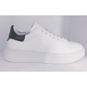 Bags Shoes 3251 Beyaz Footcap Erkek Deri Yüksek Taban Sneaker Ayakkabı