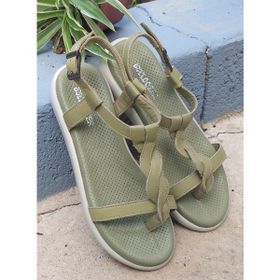 Bags Shoes Bulldozer 221747 Yeşil Kadın Deri Parmak Arası Sandalet