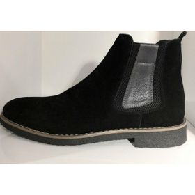 Bags Shoes HTC2023K-005 Siyah Erkek Süet Deri Termo Taban Chelsea Bot