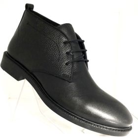 Bags Shoes INT2023K-016 Siyah Erkek Deri Bağlı Klasik Bot