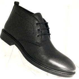 Bags Shoes INT2023K-016 Siyah Erkek Deri Bağlı Klasik Bot