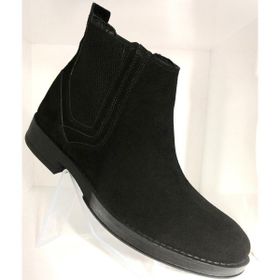 Bags Shoes INT2023K-017 Siyah Erkek Süet Deri Chelsea Bot