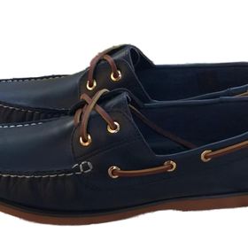 Bags Shoes ZY-15001 Lacivert Deri Navigator Marine Erkek Günlük Ayakkabı