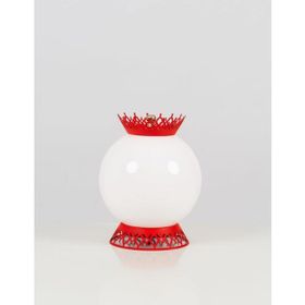 Bahar 1019 Kırmızı Taçlı Küre Abajur