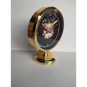 Bahat Altın Gold Renkli Metal Ofis Salon 25x20 cm B2 Masa Saati