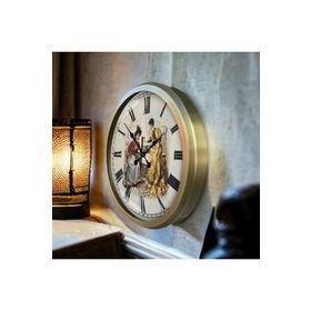 Bahat Eskitme Metal Çerçeveli Salon Ofis Otel 52 cm A24 Duvar Saati