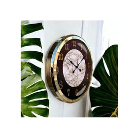 Bahat Gold Metal Çerçeveli Salon Ofis Otel 52 cm A1 Duvar Saati