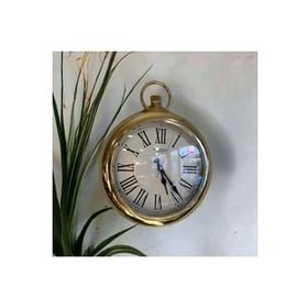 Bahat Gold Plastik Çerçeveli Salon Ofis Mutfak Otel 33 cm Duvar Saati