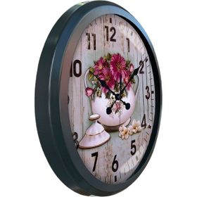 Bahat Gri Metal Çerçeveli Salon Ofis Otel 52 cm A34 Duvar Saati