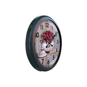 Bahat Gri Metal Çerçeveli Salon Ofis Otel 52 cm A34 Duvar Saati