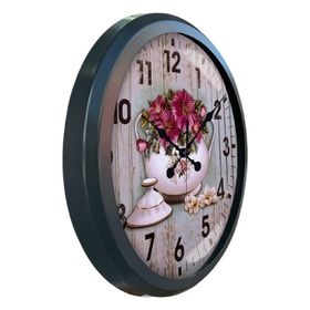 Bahat Gri Metal Çerçeveli Salon Ofis Otel 52 cm A34 Duvar Saati