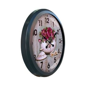 Bahat Gri Metal Çerçeveli Salon Ofis Otel 52 cm A34 Duvar Saati