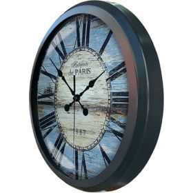 Bahat Gri Metal Çerçeveli Salon Ofis Otel 52 cm A35 Duvar Saati
