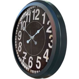 Bahat Gri Metal Çerçeveli Salon Ofis Otel 52 cm A36 Duvar Saati