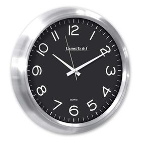 Bahat Metal Çerçeveli Salon Ofis Siyah 34 cm Duvar Saati