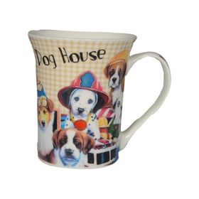 Bahat Tedarik Dog House Baskılı Porselen Kupa Bardak