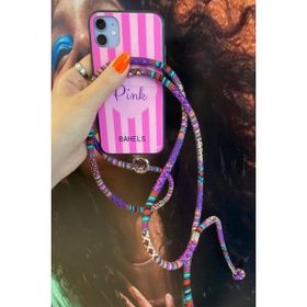 Bahels Tüm Kılıflara Uyumlu Mor Trend Telefon Boyun Askısı Charmı