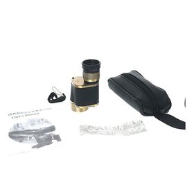 Baıgısh 6x24 Sarı Askeri Tarzi Pirinç ve Deri Kaplamalı Deri Çantalı Monocular Dürbün