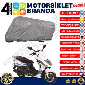 Bajaj Boxer Siyah Arka Çanta Uyumsuz Ultra Kalın Su Geçirmez Motor Brandası
