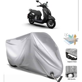 Bajaj Chetak Arka Çanta Uyumsuz Ultra Kalın Su Geçirmez Motor Brandası