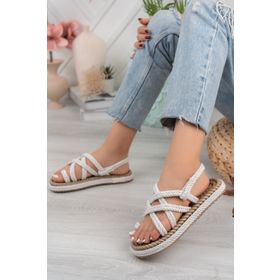 Bakgiy BG1014-123-0001 Beyaz Kadın Sandalet