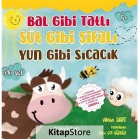 Bal Gibi Tatlı Süt Gibi Şifalı Yün Gibi Sıcacık 3’lü Set - Vildan Sert